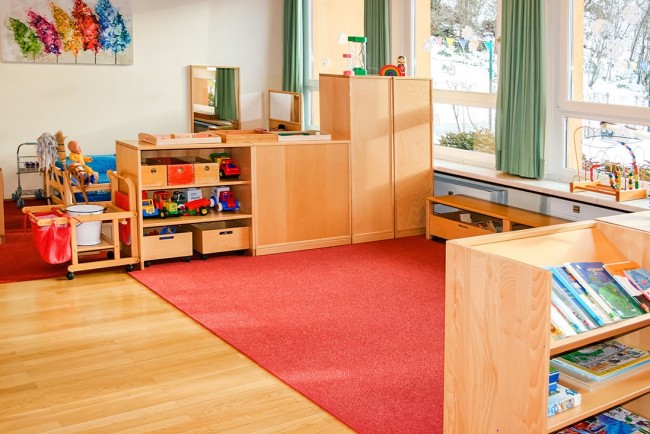 Spielecke mit Bücher und Spielen